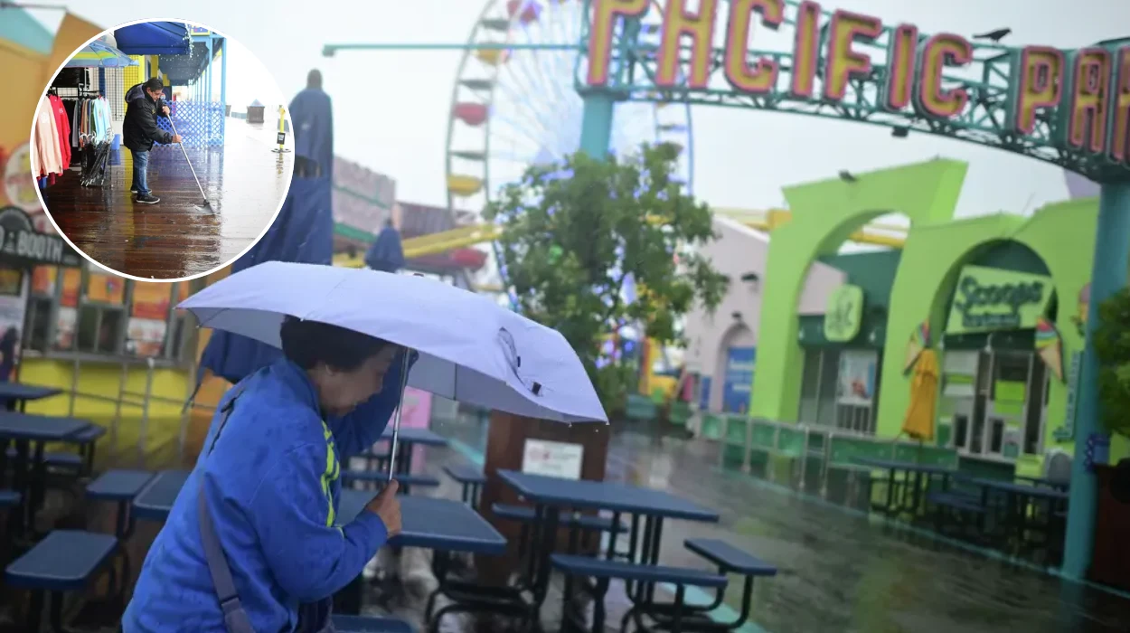 Powerful holiday storm lashes Southern California and threatens mudslides in fire-scarred areas