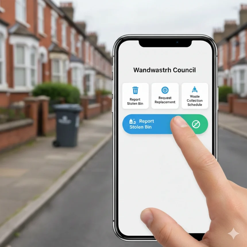 How to use the Wandsworth app for stolen bins