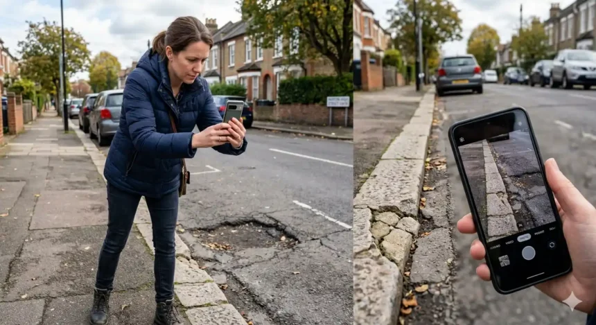 How to report Merton road repairs and broken kerbs