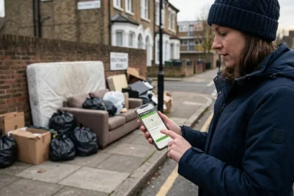 How to report fly-tipping in Southwark via the app