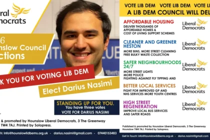 British Afghan Lib Dem candidate in Hounslow 2026 elections