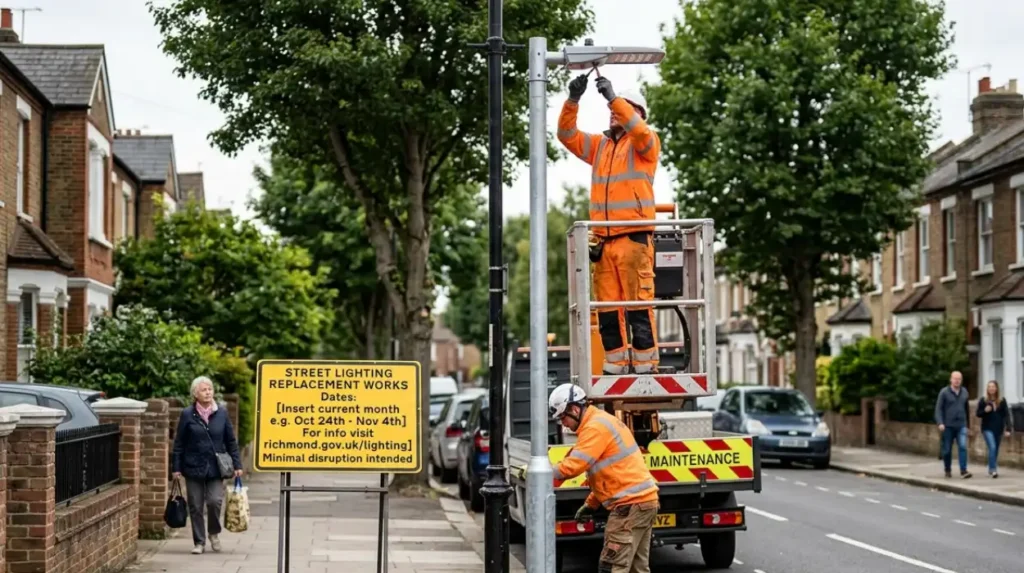 How can South London residents stay informed about ongoing street light works?