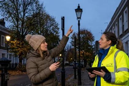 How to report Greenwich street light issues and dark spots