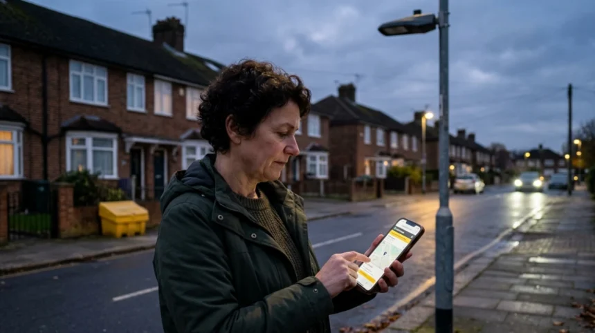 How to report a faulty street light in Bexley via FixMyStreet