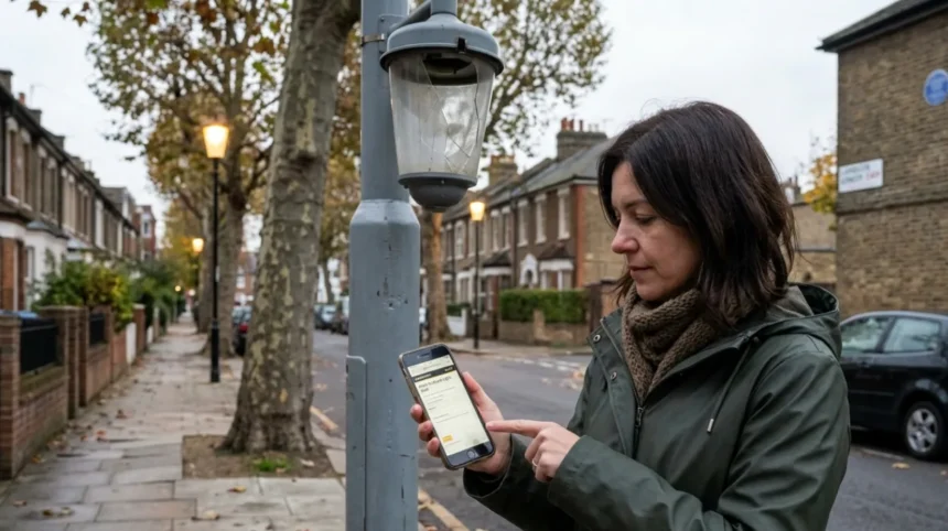 How to report dangerous street lighting to Lambeth Council
