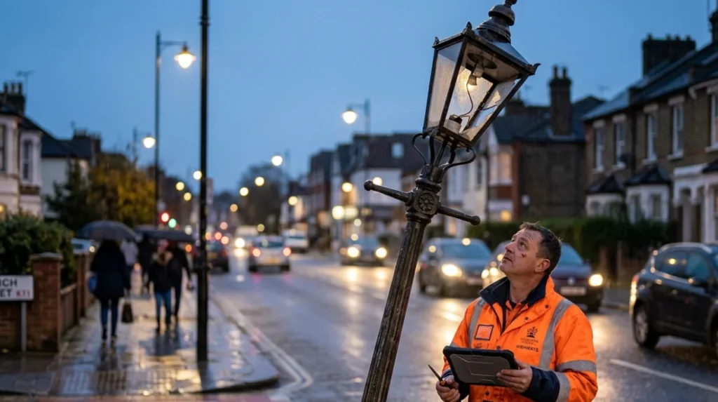 What counts as a faulty street light in Kingston upon Thames?
