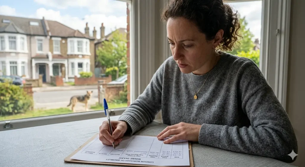 What is the Bromley noise diary for barking dog reports?