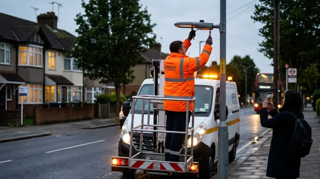 Why should I report a faulty street light in Bexley?