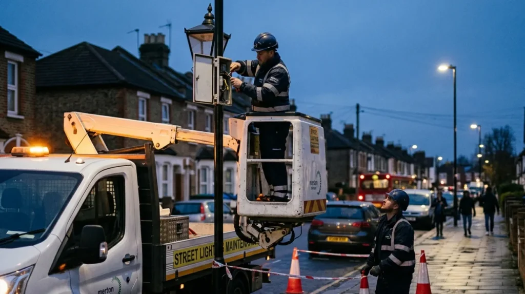 How are street light repairs prioritised by the council?