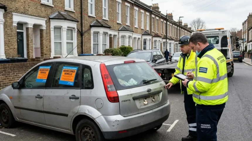 How to report a dumped car in Southwark for quick towing