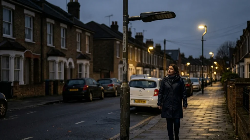 What counts as a street light fault in Southwark?