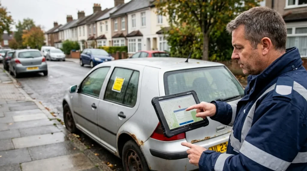 What future changes or implications affect app-based abandoned-vehicle reporting?