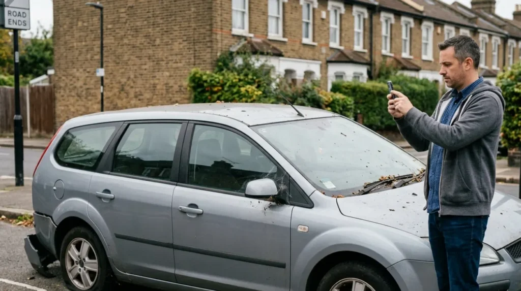 What information do I need before I file an abandoned-vehicle report in Croydon?