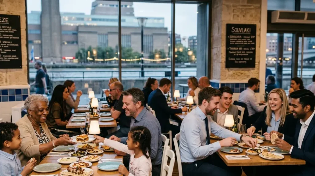 What role does The Real Greek play in South London’s food‑service landscape?
