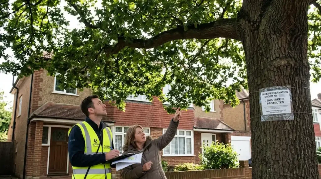 How Do Tree Preservation Orders affect Overhanging Tree Reporting in Sutton?
