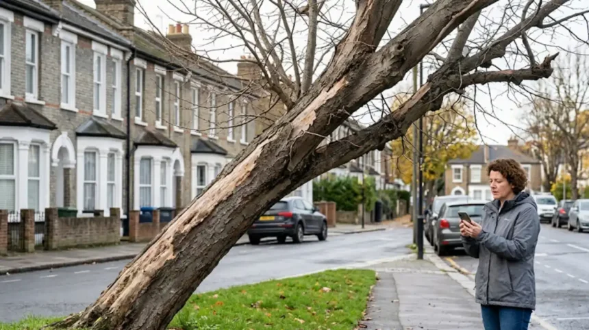 How to report a dead or leaning tree to Croydon Council