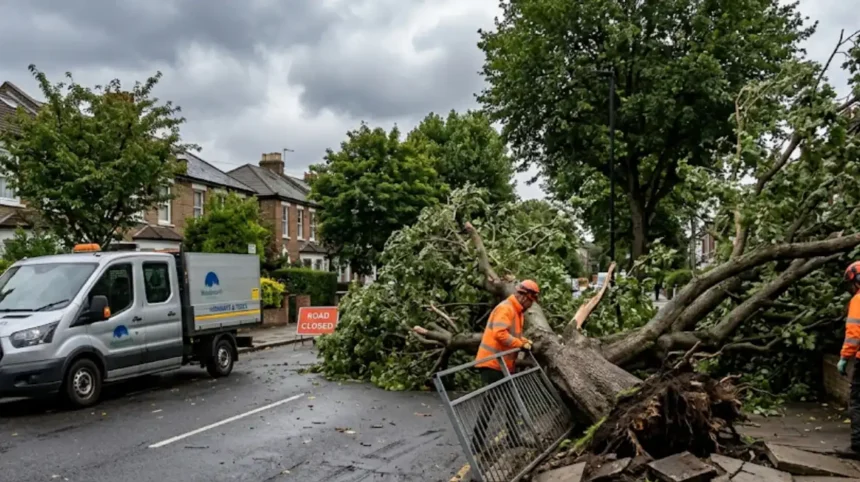 How to report a fallen tree in Wandsworth via WhatsApp