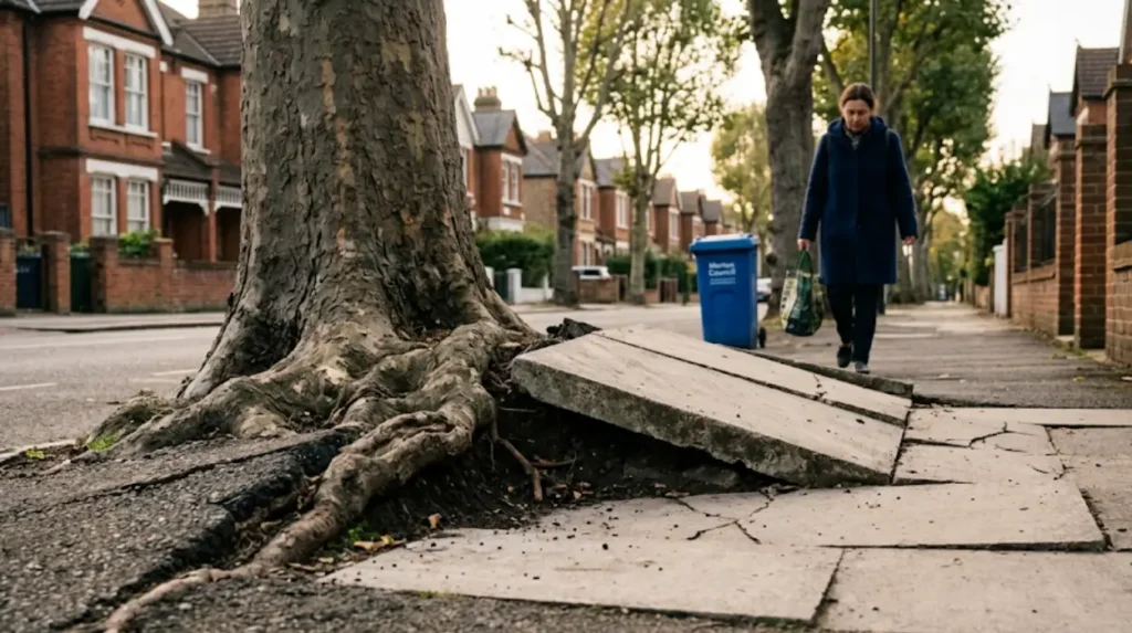 What is tree damage to pavements and why does it matter in Merton?