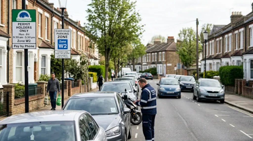 Why did Wandsworth Council implement the Controlled Parking Zone system?