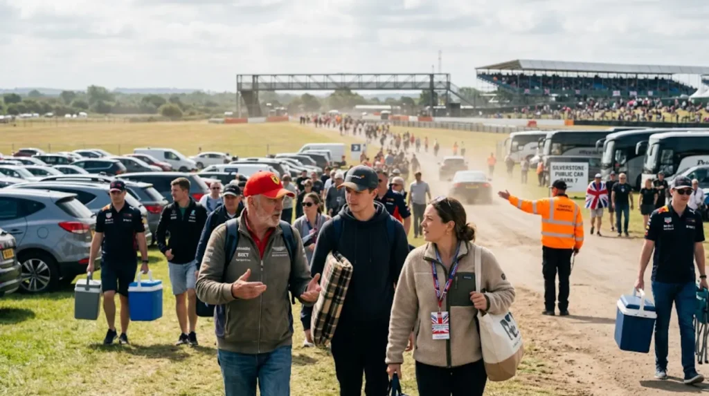 How do South London fans attend the British Grand Prix?