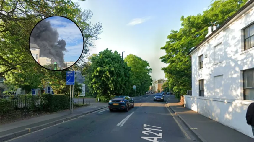 Mitcham flats blaze leaves dozens displaced