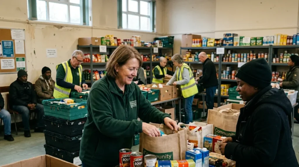 What is an emergency food bank in South London?
