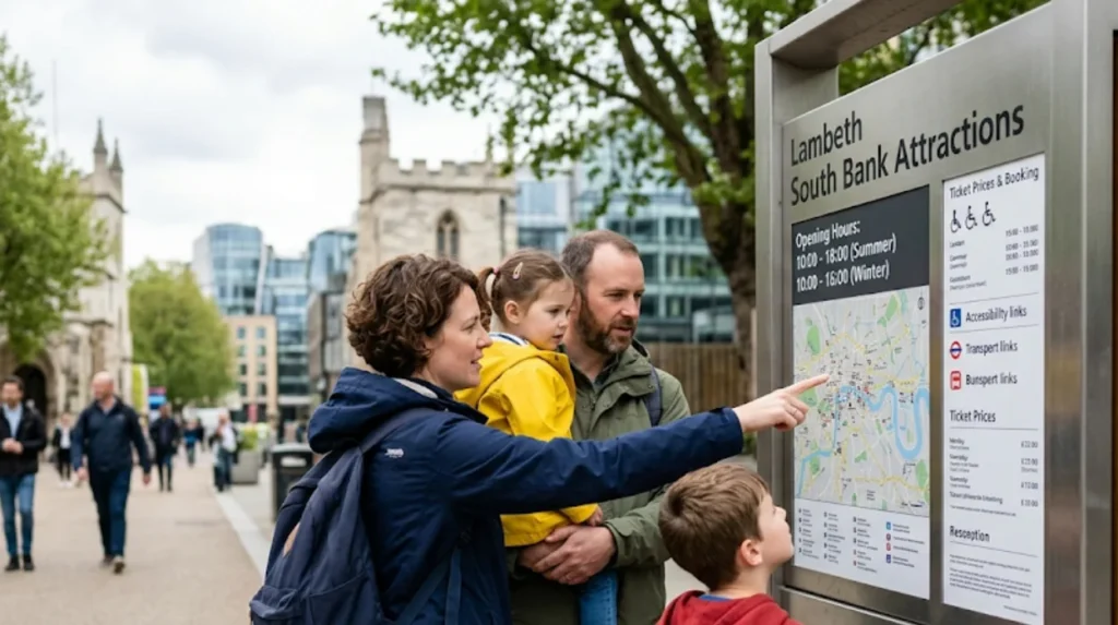 What practical information do families need before visiting Lambeth?
