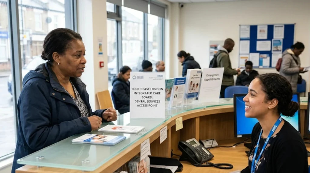 What role do integrated care boards play in NHS dental access for South East London residents