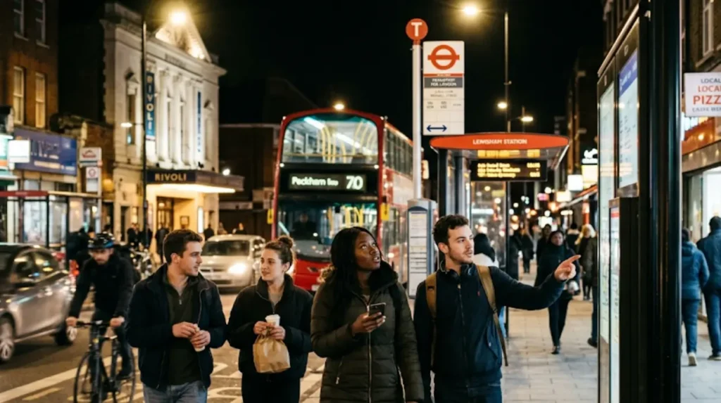 What should visitors know about safety, transport, and practicalities after dark?
