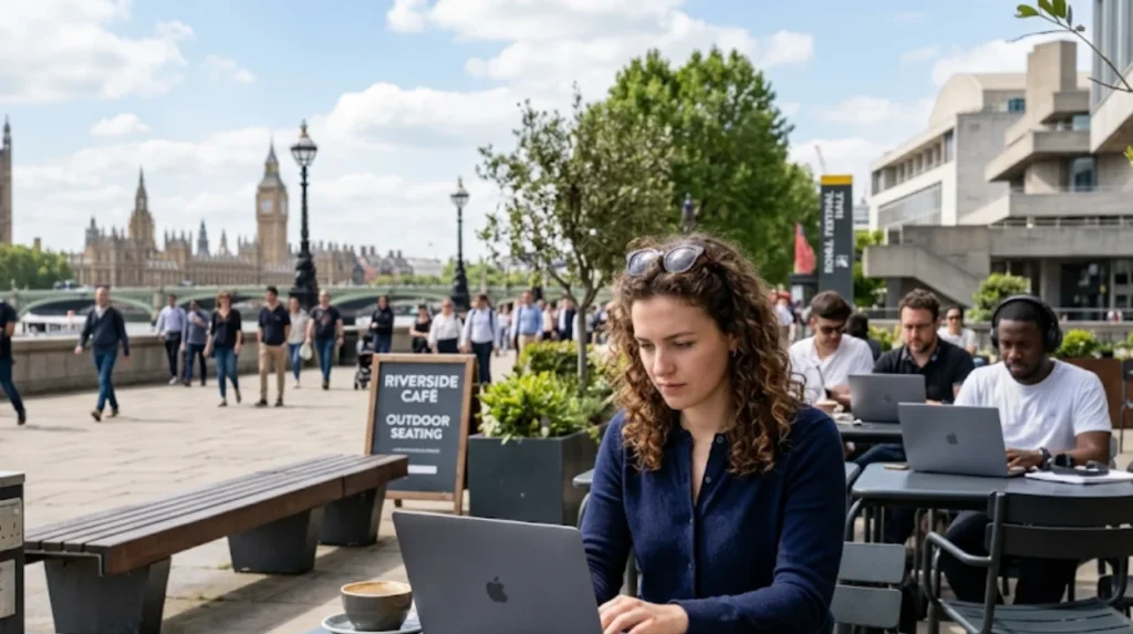 Where can digital nomads and remote workers find outdoor hubs in Lambeth?