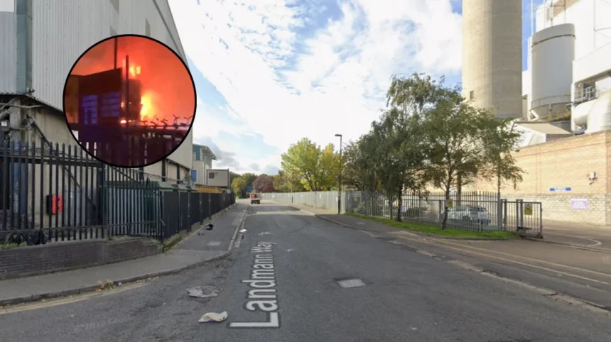 Firefighters Tackle Major Blaze at Landmann Way Recycling Facility Deptford 2026