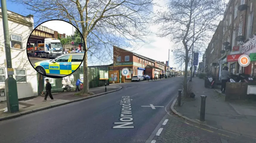 Lorry Strikes Railway Bridge Blocking A215 Road in Norwood 2026