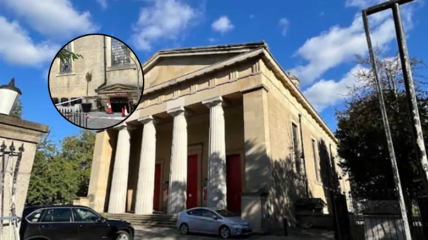 Police Cordon St Matthew's Church Crime Scene in Brixton 2026