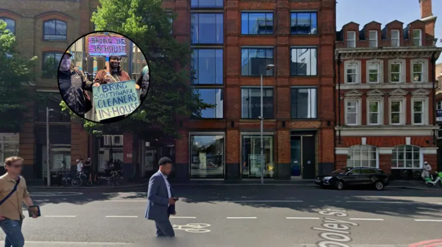 Southwark Council Cleaners Protest Working Conditions Outside Headquarters in Southwark 2026