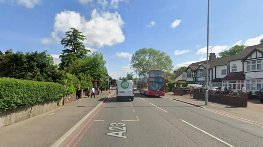 Two taken to hospital after car and lorry crash in Purley