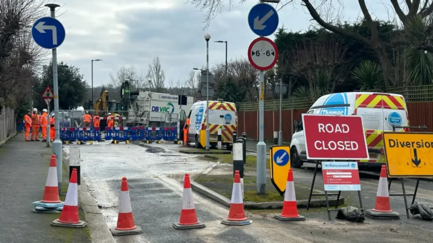 Thames Water Works to Close The Spinney Road in Sidcup 2026